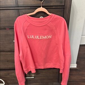 lululemon athletica Pink Raglan Long Sleeve Cropped Hoodie